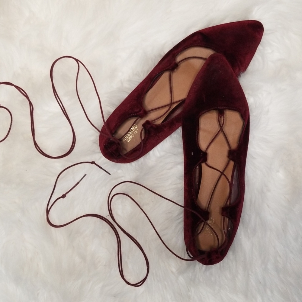 Merlot Velvet Ballet shoes